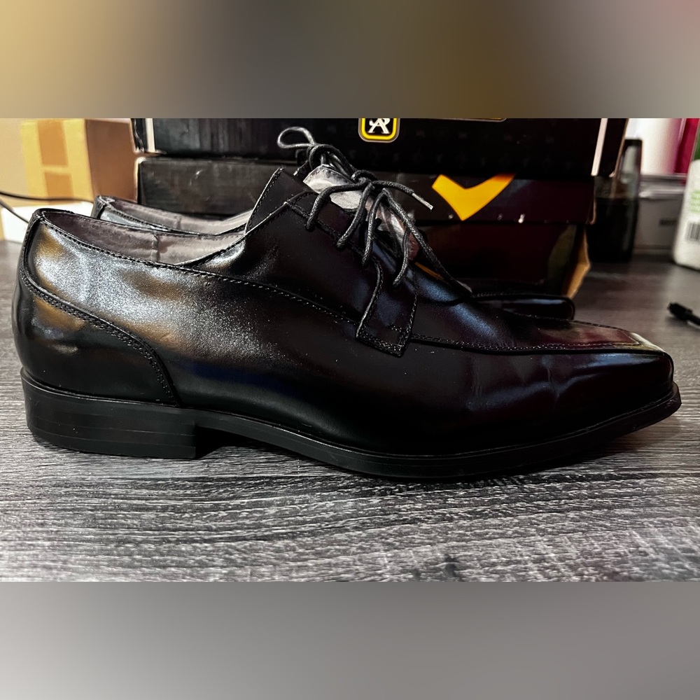 Stacy Adams Hobart Black Leather Dress Shoes – Men’s Size 9M